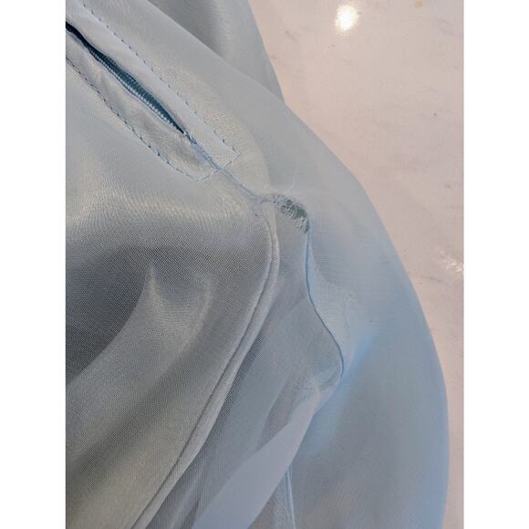 Vintage Y2K Baby Blue Overlay Slip Dress Small Ethereal Princess Elegant Softie - Picture 5 of 8